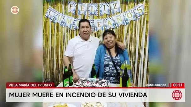 Mujer muere en incendio en Villa María del Triunfo tras intentar salvar a su esposo. Foto: América Noticias