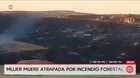 Mujer muere en Puno tras ser atrapada por incendio forestal