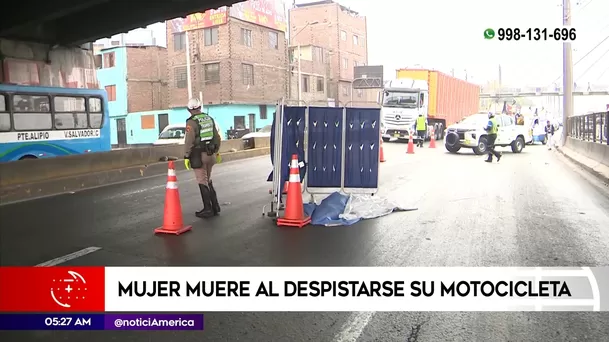 El accidente ocasionó tráfico en la zona | Imagen: América Noticias El accidente ocasionó tráfico en la zona | Imagen: América Noticias