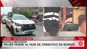 Mujer murió al intentar escapar de operativo policial en San Martín de Porres. Foto y video: América Noticias