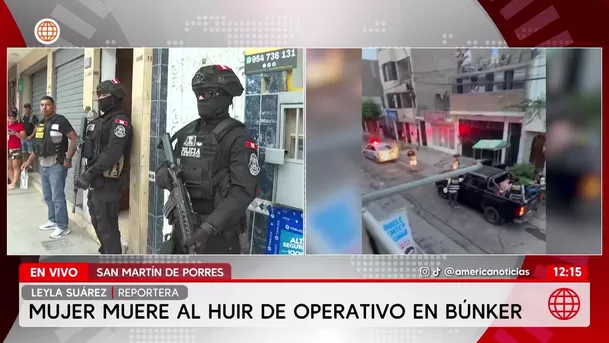 Mujer murió al intentar escapar de operativo policial en San Martín de Porres. Foto: América Noticias