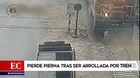 Una mujer pierde la pierna luego de ser arrollada por un tren