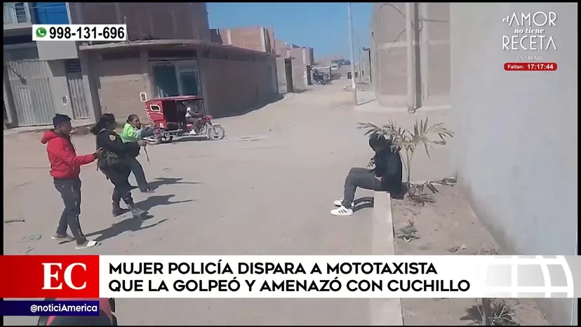 Mujer policía disparó a mototaxista que la golpeó y amenazó con cuchillo