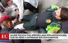 Mujer policía fue atropellada por motociclista que se negó a entregar sus documentos - Noticias de motociclista