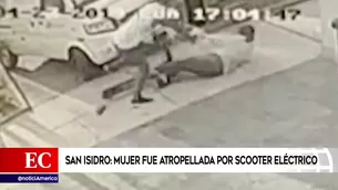 Accidente con un scooter en San Isidro. Foto: América Noticias