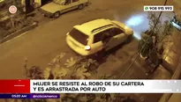 Mujer se resiste a robo y es arrastrada por auto en San Juan de Lurigancho. Foto y video: América Noticias