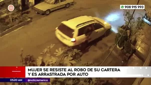 Mujer se resiste a robo y es arrastrada por auto en San Juan de Lurigancho. Foto y video: América Noticias