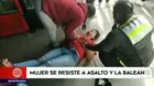 Mujer se resistió a un asalto y fue baleada por delincuente