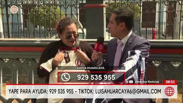 Mujer solicita ayuda para operarse la vista. Foto: América Noticias
