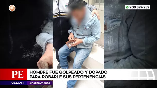 Hombre golpeado y dopado para robarle. Foto: América Noticias