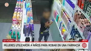 Mujeres usan a niños para robos en farmacia de La Victoria. Foto y video: América Noticias