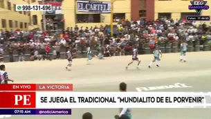 El tradicional encuentro futbolístico ya se vive en la cuadra 6 de la avenida Parinacochas / Fuente: América Noticias