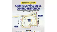 Municipalidad de Lima cierra calles por Semana Santa