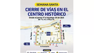 Municipalidad de Lima cierra calles del Centro Histórico por Semana Santa. Foto: Andina / Video: Canal N