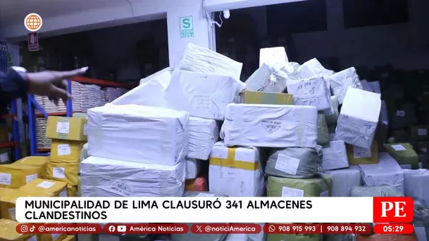 Municipalidad de Lima clausuró 341 almacenes clandestinos en el Cercado de Lima. Foto: América Noticias