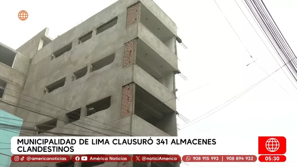 Municipalidad de Lima clausuró 341 almacenes clandestinos en el Cercado de Lima. Foto: América Noticias