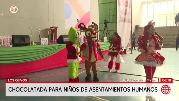 Municipalidad de Lima hizo chocolatada en Los Olivos/ América Noticias Municipalidad de Lima hizo chocolatada en Los Olivos/ América Noticias