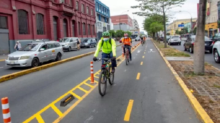 Implementan ciclovías en el Cercado de Lima. Foto: Andina Implementan ciclovías en el Cercado de Lima. Foto: Andina