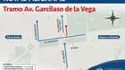 Municipio de Lima cambia tránsito en tramo de avenida Garcilaso por ciclovía temporal