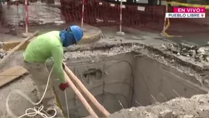 Municipalidad de Lima niega ser responsable del forado en auxiliar de Av. Brasil. Foto y video: Canal N