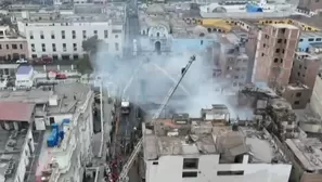Municipalidad de Lima no descarta incendio provocado en jirón Junín; refuerzan vigilancia por marcha del 25 de octubre. / Video: Canal N