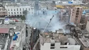 Municipalidad de Lima no descarta incendio provocado en jirón Junín; refuerzan vigilancia por marcha del 25 de octubre. / Video: Canal N
