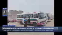 Cúster intervenida con más de S/2 millones de soles en papeletas. Foto: Canal N