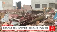 Municipalidad de Surco retira viviendas precarias en zona pública