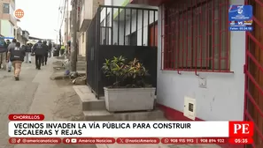 Vecinos invaden la vía pública para construir escaleras y rejas en Chorrillos. Foto y video: América Noticias