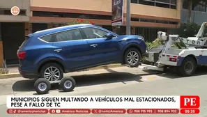 Municipios siguen multando a vehículos mal estacionados pese a fallo del TC. Foto y video: América Noticias