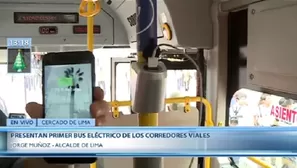 Presentan bus eléctrico del Corredor Rojo. Foto: Canal N