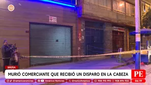 Breña: Murió comerciante baleada en la cabeza. Foto y video: América TV