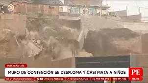 Muro colapsa en Ate y casi cae sobre niños que jugaban cerca. Foto y video: América Noticias