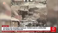 Muro colapsa en Huaycán y genera temor entre los vecinos