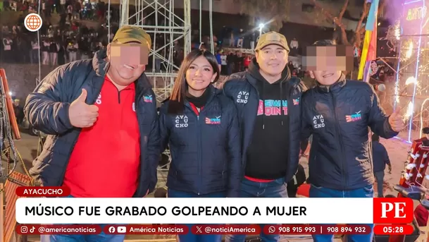 Músico fue grabado golpeando a mujer en Ayacucho. Foto: América Noticias Músico fue grabado golpeando a mujer en Ayacucho. Foto: América Noticias