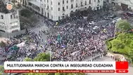 Músicos y ciudadanos marcharon contra la delincuencia