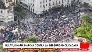 Músicos y ciudadanos marcharon contra la delincuencia. Foto y video: Canal N