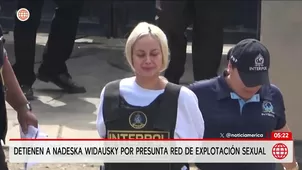Detienen a Nadeska Widausky por presunta red de explotación sexual. Foto y video: Unidad de investigación