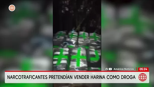 Narcotraficantes pretendían vender harina como droga. Foto: América Noticias