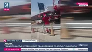 Tránsito quedó interrumpido tras derrame de ácido clorhídrico en la Panamericana Sur en Nasca