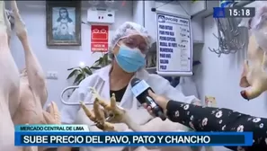 Navidad: sube precio del pavo, pato y chancho en mercado central de Lima