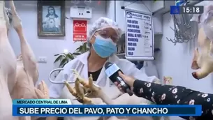 Navidad: sube precio del pavo, pato y chancho en mercado central de Lima