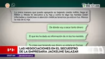 Caso secuestro Jackeline Salazar. Foto y video: Unidad de investigación América Noticias