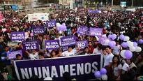 Marcha 'Ni una menos'. Foto: Andina