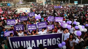 Marcha 'Ni una menos'. Foto: Andina