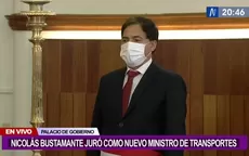 Nicolás Bustamante Coronado juró como nuevo ministro de Transportes y Comunicaciones - Noticias de nicolas