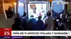 Niña de 11 años fue violada y quemada