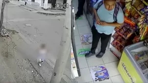 Cámaras de seguridad captaron el momento en que la menor era perseguida por el sujeto / Captura: Canal N