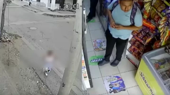 Cámaras de seguridad captaron el momento en que la menor era perseguida por el sujeto / Captura: Canal N Cámaras de seguridad captaron el momento en que la menor era perseguida por el sujeto / Captura: Canal N