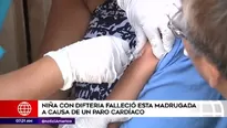 Murió niña diagnosticada con difteria.